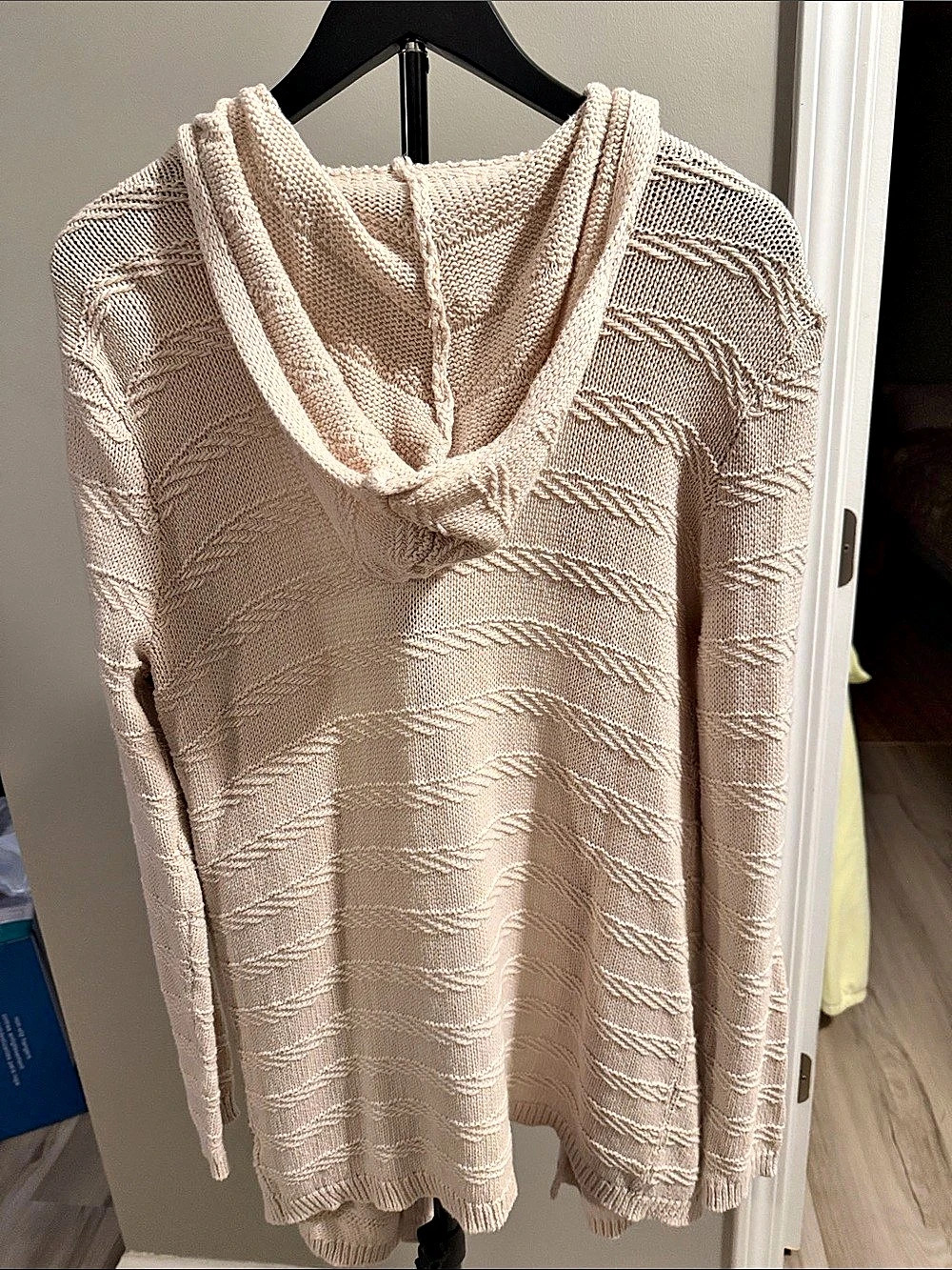 Sonoma Hooded Knit Cardigan cream Large - Picture 3 of 4